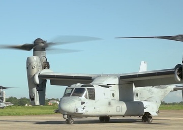 B-Roll: 15th MEU Loads MV-22B Ospreys With Disaster Relief Supplies at Laoag Airport