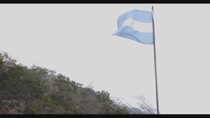 U.S. Marine Corps Mountain Warfare Instructors conduct long-range movement with Argentine marines