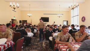 USS Tripoli Sailors attend the American legion luncheon