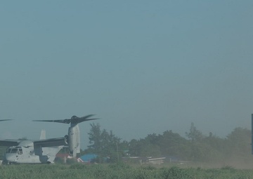 B-Roll: U.S., Philippines Marines load MV-22 Ospreys in Laoag to Support Relief Efforts Alongside Philippine Allies 
