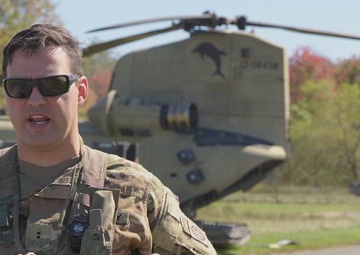 CW2 Evan Pronzati on Hurrican Helene relief mission