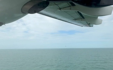 Coast Guard Air Station Miami aircrews fly over cutters in Tampa Bay after Hurricane Milton