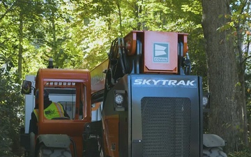 Temporary Emergency Power Team installs generators for shelter in response to Hurricane Helene