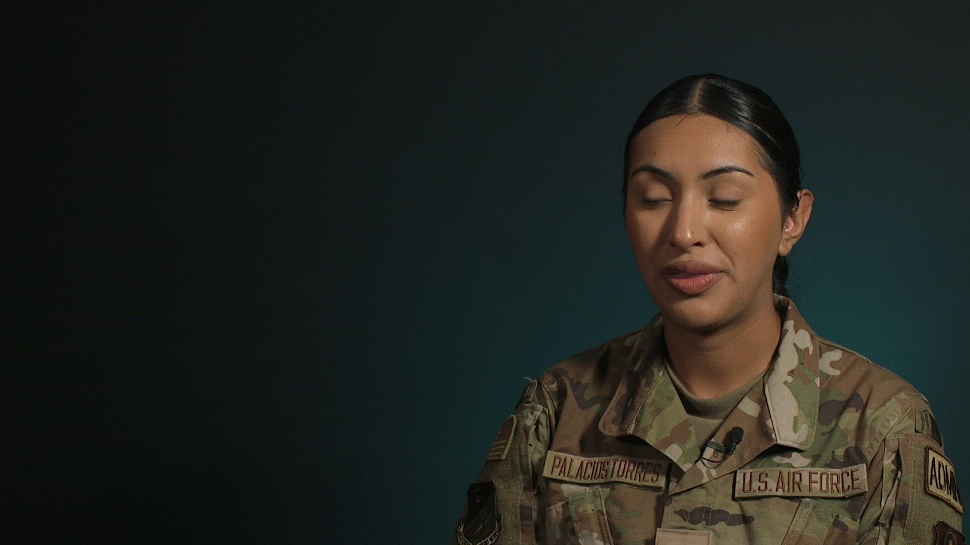 U.S. Air Force Airman Karen Palacios Torres, 492nd Special Operations Wing administrative technician, shares her journey of being the first in her family to join the U.S. Air Force during an interview at Hurlburt Field, Florida, May 21, 2024. Palacios Torres, a role model for her nieces and nephews, aspires to become a noncommissioned officer before the end of her first contract. (U.S. Air Force video by Airman 1st Class Raul Mercado)