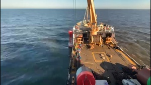 Coast Guard Cutter Barbara Mabrity work buoys in Charlotte Harbor