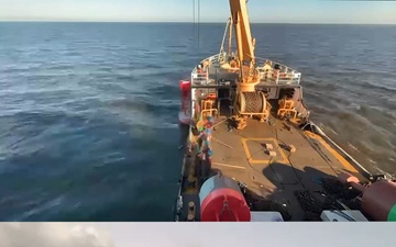 Coast Guard Cutter Barbara Mabrity work buoys in Charlotte Harbor