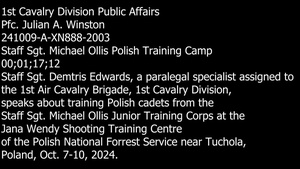 U.S. Army’s 1st Cavalry Division trains Polish Cadets