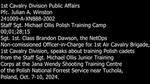 U.S. Army’s 1st Cavalry Division trains Polish Cadets