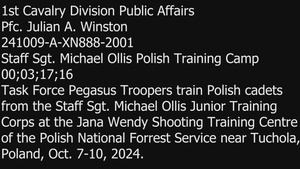 U.S. Army’s 1st Cavalry Division trains Polish Cadets