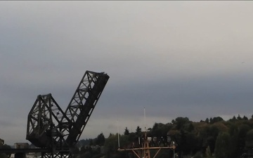 Coast Guard Cutter Adelie escorts Uruguay Naval Ship ROU Oyarvide through Puget Sound