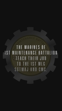 1st Maintenance Battalion teaches their job to the sergeant major and command master chief of 1st Marine Logistics Group