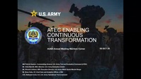 2024 AUSA Warriors Corner - ATEC Enabling Continuous Transformation