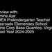 2024 PreK Crossroads ES Interview Aye