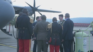 USAFE-AFAFRICA and Congolese Military Bands perform ceremonial composition on Ramstein (B-Roll)