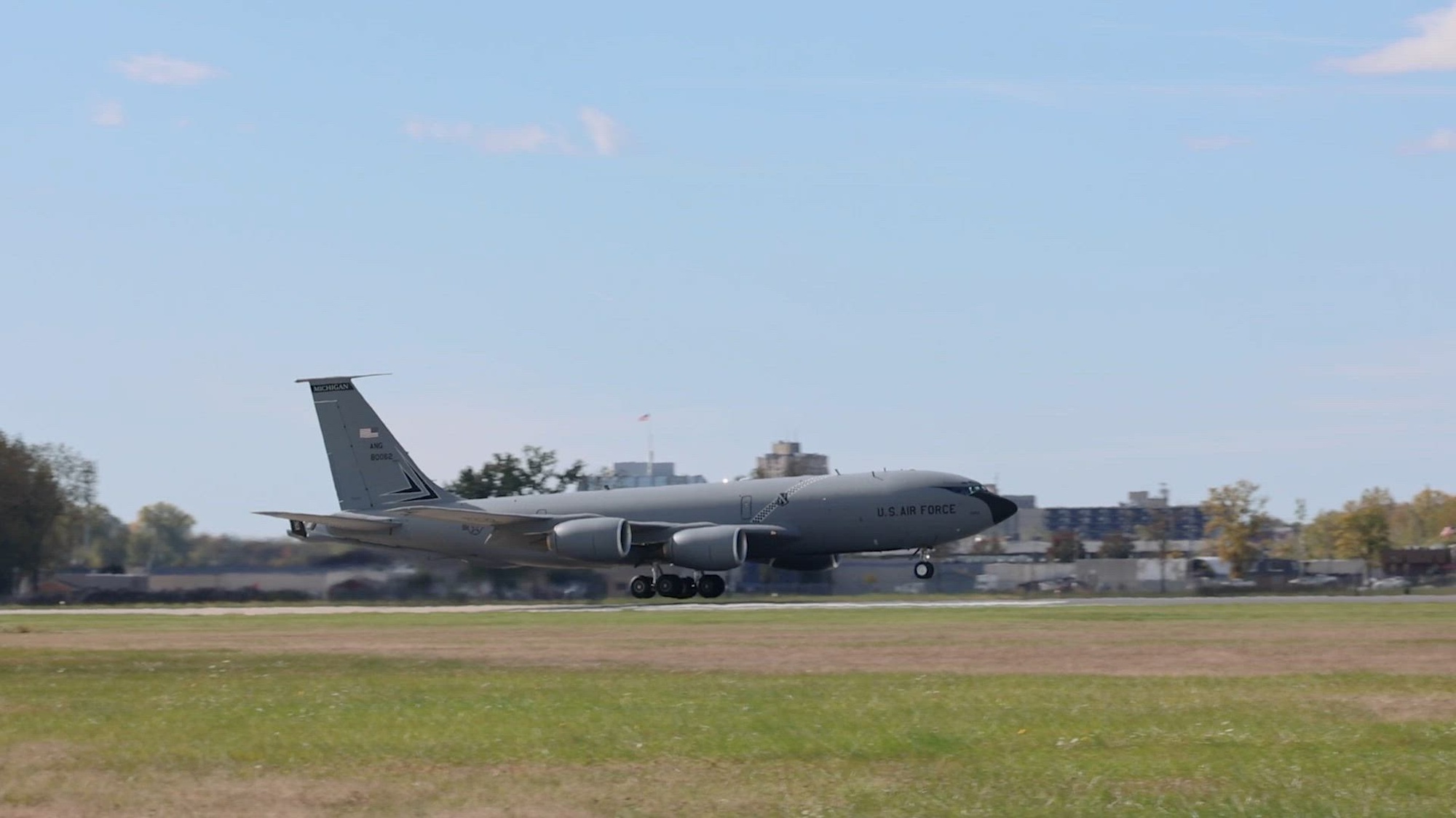 A group of nearly 100 Selfridge Air National Guard Base Airmen shifted KC-135 Stratotanker aircraft flying operations to Marquette Sawyer Regional Airport and Detroit Metropolitan Wayne County Airport, while runway maintenance and resurfacing work took place, beginning in June. During the four-month relocation, the 127th Wing continued its aerial refueling mission, a critical element in extending the operational range of military aircraft, allowing fighter jets and other aircraft to stay in the air longer. (U.S. Air National Guard video by Tech. Sgt. Drew Schumann)