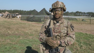 Pfc. Eric Garcia from 2-5 CAV speaks about his experience during E3B in Poland