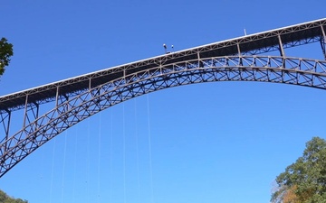 U.S. Army Golden Knights parachute into Bridge Day