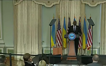 Austin Offers Remarks in Ukraine