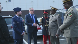 USAFE-AFAFRICA and Congolese Military Bands perform ceremonial composition on Ramstein (1080p B-Roll)