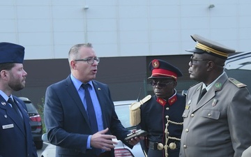 USAFE-AFAFRICA and Congolese Military Bands perform ceremonial composition on Ramstein (1080p B-Roll)