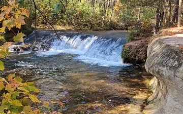 Fall 2024 Views at Fort McCoy's Trout Falls in Pine View Recreation Area