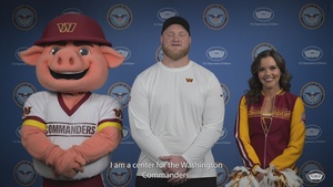 Washington Commanders Pentagon visit shoutout video