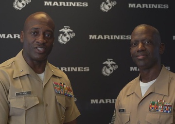 Brigadier General James A. Ryans and SgtMaj Oranjel Leavy Birthday Wishes