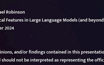 Title: QuEST: Michael Robinson-Topological Features in Large Language Models (and beyond?)