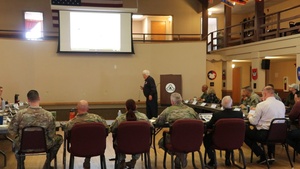 Fire inspector gives fire safety tips during Fort McCoy's Safety, Occupational Health Council meeting, Part 3