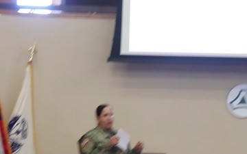 Fort McCoy Garrison commander gives presentation during October 2024 Fort McCoy Garrison Town Hall, Part 2