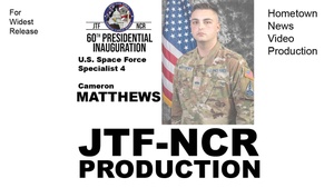 U.S. Space Force Specialist 4 Cameron Matthews - Hometown News (JTF-NCR Reel)