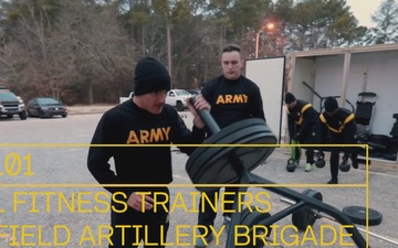 Leaders across the 18th Field Artillery Brigade discuss the Brigades Steel Fitness Trainer Program