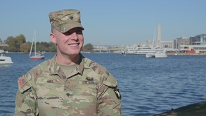 Army Spc. Chaeton Hill preparing to support the 60th Presidential Inauguration