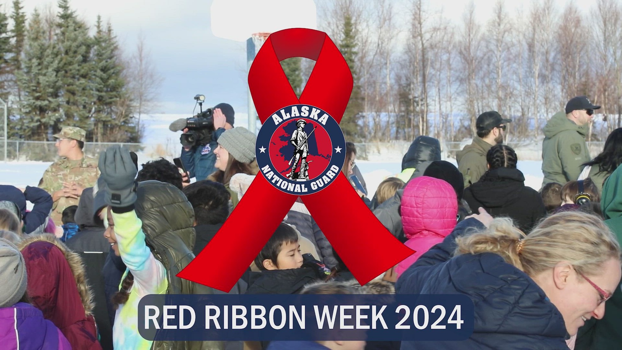 Elementary school students listen to a presentation for Red Ribbon Week at Klatt Elementary School, Anchorage, Alaska, Nov. 4, 2024. Red Ribbon Week is a nationwide campaign focused on promoting a healthy and drug-free lifestyle amongst the nation’s youth by delivering prevention information at school assemblies in collaboration with the Alaska National Guard Counterdrug Support Program, Drug Enforcement Agency, local law enforcement, and elected officials. The 2024 RRW events were held at six elementary schools across Anchorage and the Matanuska-Susitna Borough.

(Alaska National Guard video by Seth LaCount)