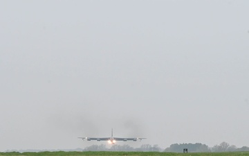 B-52s land at RAF Fairford for BTF 25-1