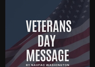 Veterans Day Message by NAVFAC Washington Commanding Officer, Capt. Omarr Tobias
