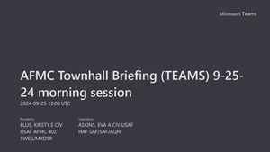 AFMC AcqDemo Expansion Townhall