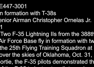 F-35 Formation Flight over Vance Air Force Base