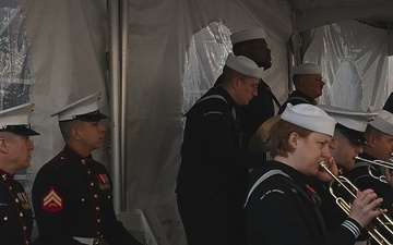 Navy and Marine Corps Band Perform for the Commissioning Ceremony of USS John Basilone