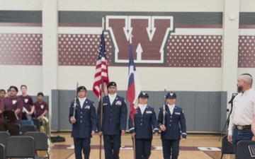 Army Reserve commanding general speaks at Houston-based high school Veterans ceremony