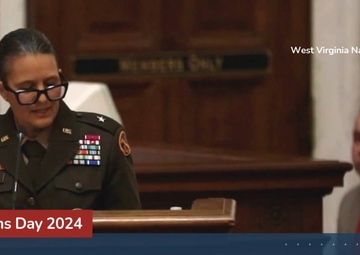 Veterans Day 2024 tribute, West Virginia National Guard general addresses state legislature