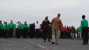 U.S. Navy Sailors Participate in a FOD Walkdown