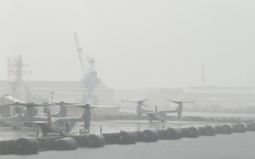 Time-lapse of Osprey departures from Joint Base Pearl Harbor Hickam Pier