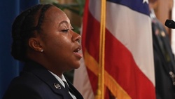 Airman performs national anthem