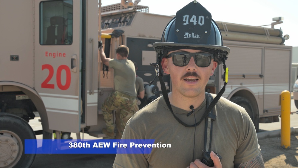 DVIDS - Video - 380th FireFighting Lead Line Training