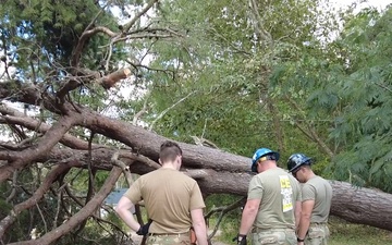 South Carolina Air National Guard clears roads in Greer during Hurricane Helene recovery efforts