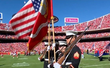 B-Roll Kansas City Chiefs Salute to Service Game - 249th Marine Corps Birthday