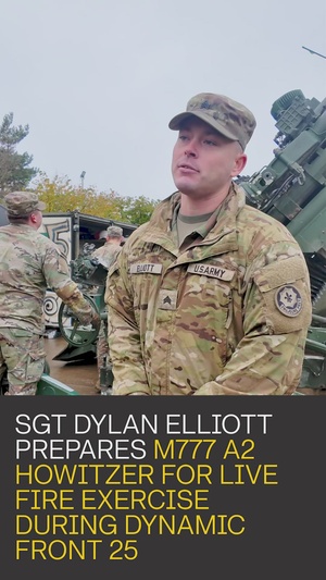 M777A2 Howitzer section chief discusses preparations for Dynamic Front 25