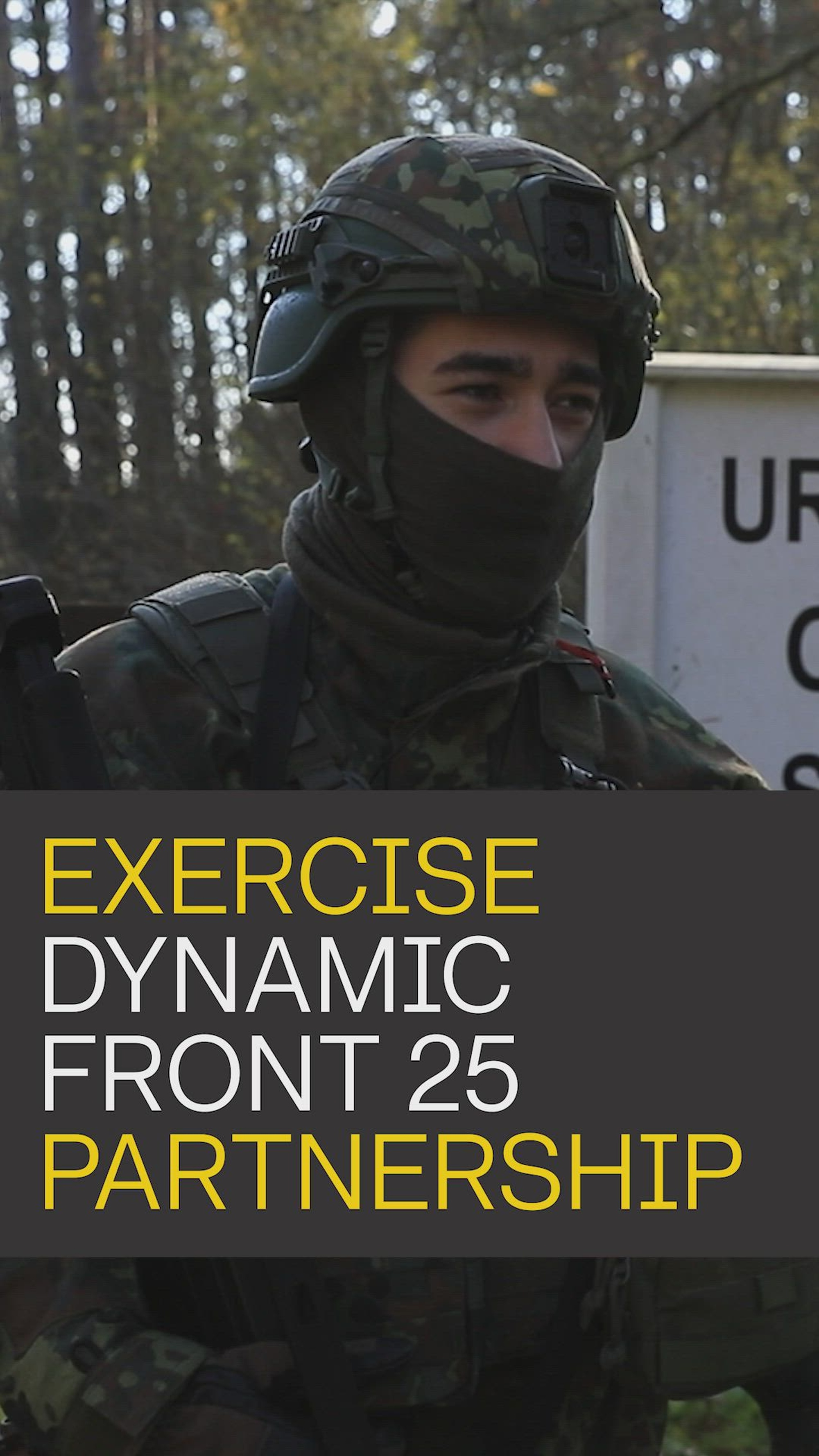 A German Army soldier assigned to 1st Artillery Battalion, 295th Franco-German Brigade discusses partnership and how the Germans are integrating into Exercise Dynamic Front 25 on Grafenwoehr Training Area Nov. 16, 2024. Dynamic Front increases the lethality of the NATO Alliance through long-range fires, building unit readiness in a complex joint, multinational environment, and leveraging host nation capabilities to increase USAREUR-AF’s operational reach. Dynamic Front includes more than 1,800 U.S. and 3,700 multi-national service members from 28 Allied and partner nations. (U.S. Army photo by Spc. Hunter Carpenter)