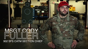 902nd Security Forces Squadron weapons training